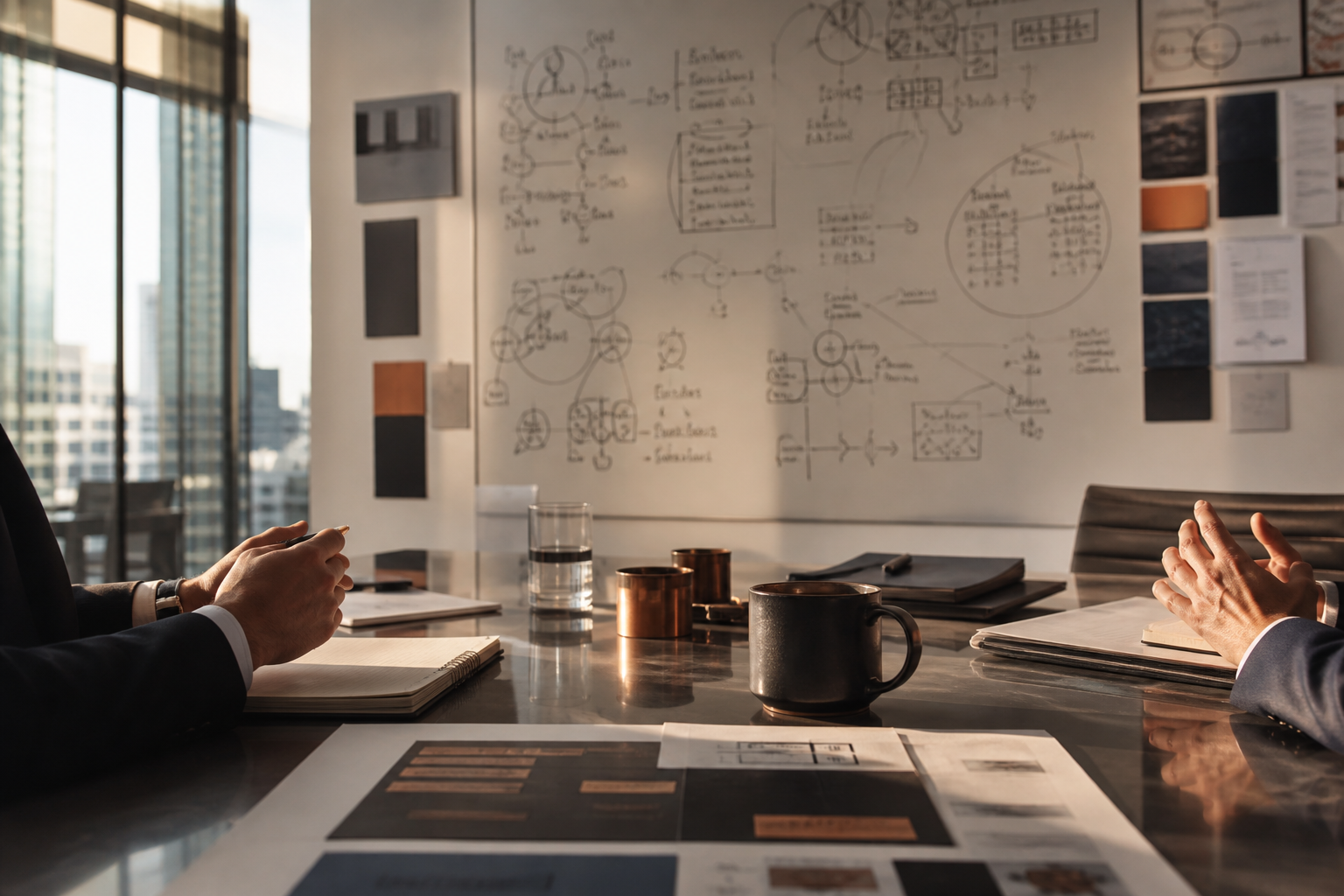 Detail of an executive workshop working through AI regulatory readiness